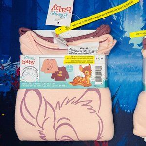 Disney Baby - Baby Girls' Long-Sleeve Tees Bambi Bundle